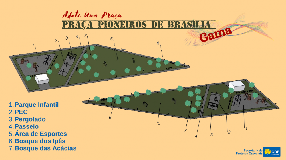 Adote uma praça: morador do Gama reforma área pública 