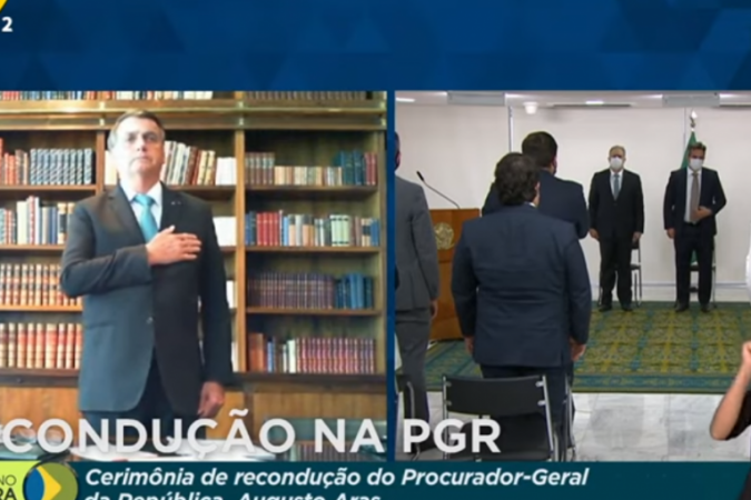 Em quarentena, Bolsonaro reconduz Aras à PGR por videoconferência