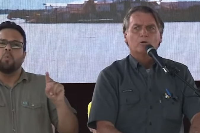Bolsonaro discursa no Amapá durante evento -  (crédito: Reprodução / TV Brasil)
