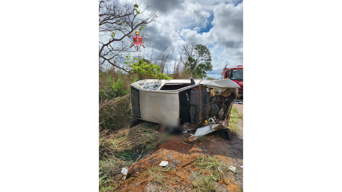 Carro colide com barranco em Planaltina e causa uma morte na DF-230