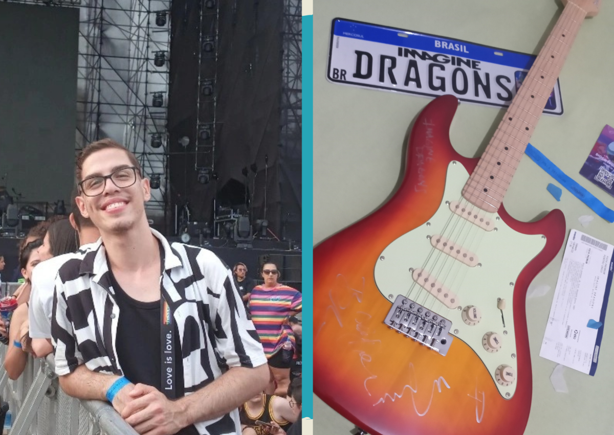 Estudante da UnB ganha guitarra da banda Imagine Dragons