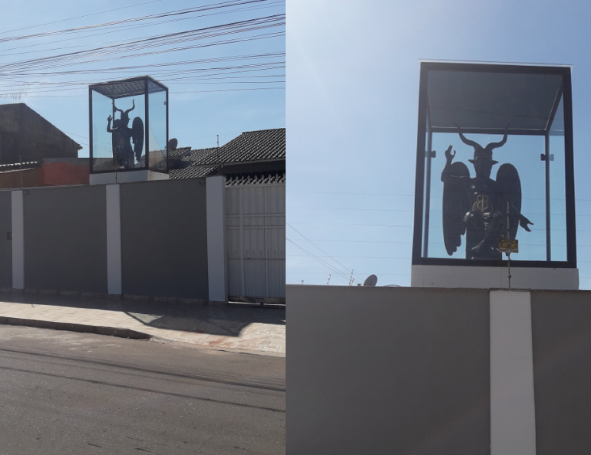 Imagem de Baphomet em porta de casa viraliza: 