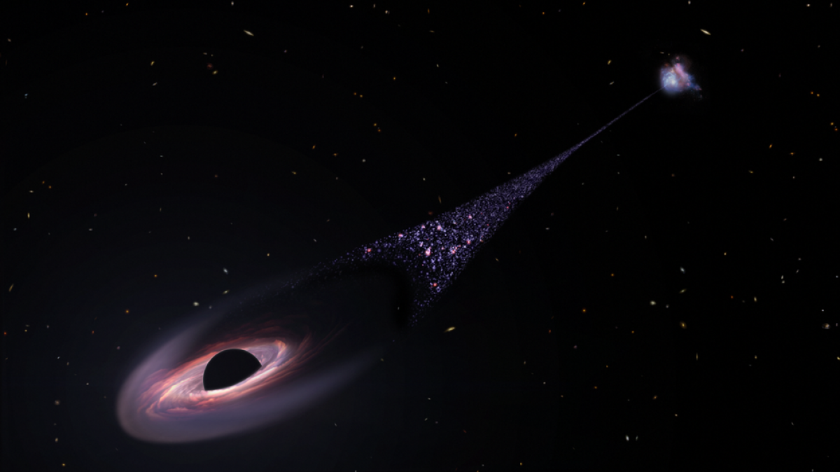 Hubble flagra buraco negro 