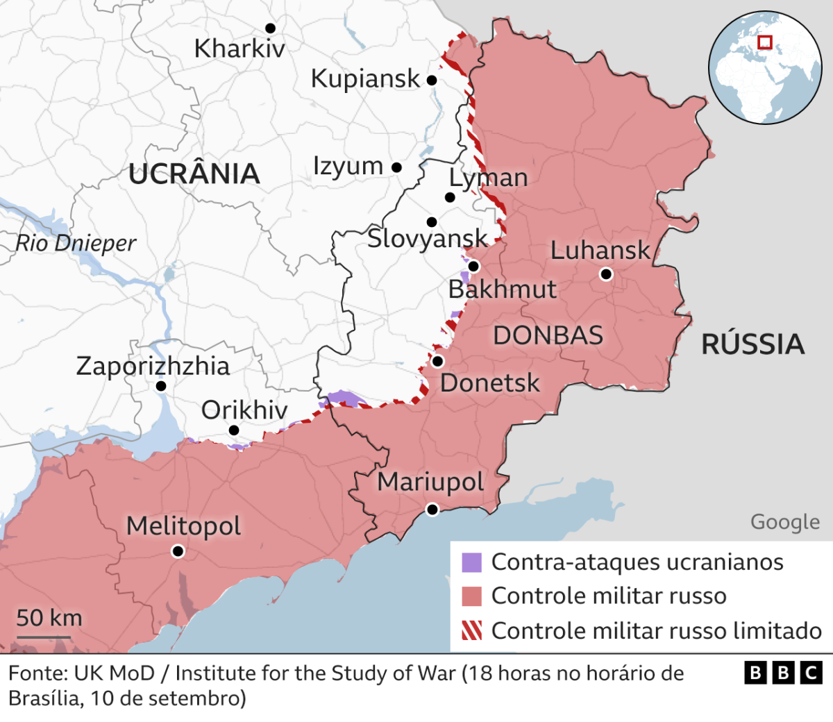 Guerra da Ucrânia: 9 mapas que explicam o conflito