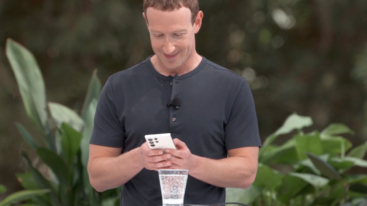 Mark Zuckerberg usa Galaxy S23 Ultra durante o Meta Connect 2023