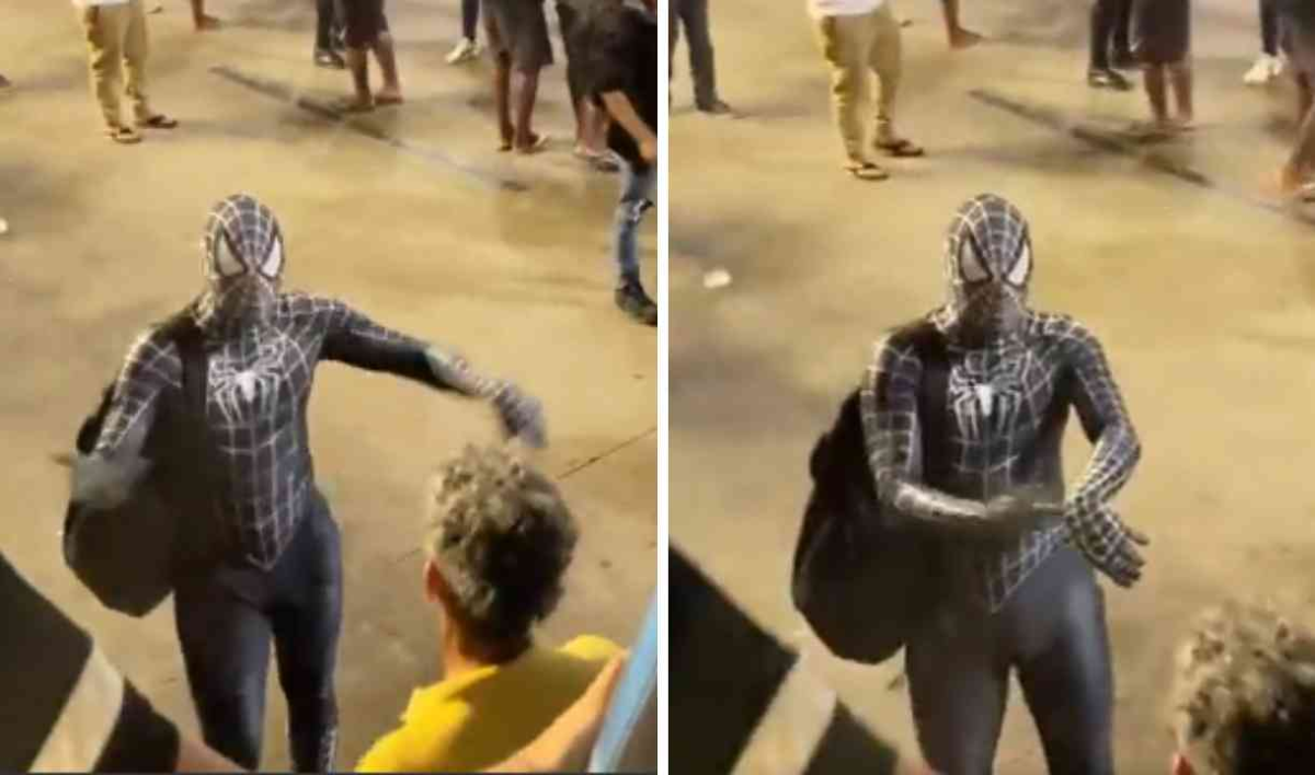 'Homem-Aranha' carioca fica sem ônibus, reclama e viraliza nas redes 