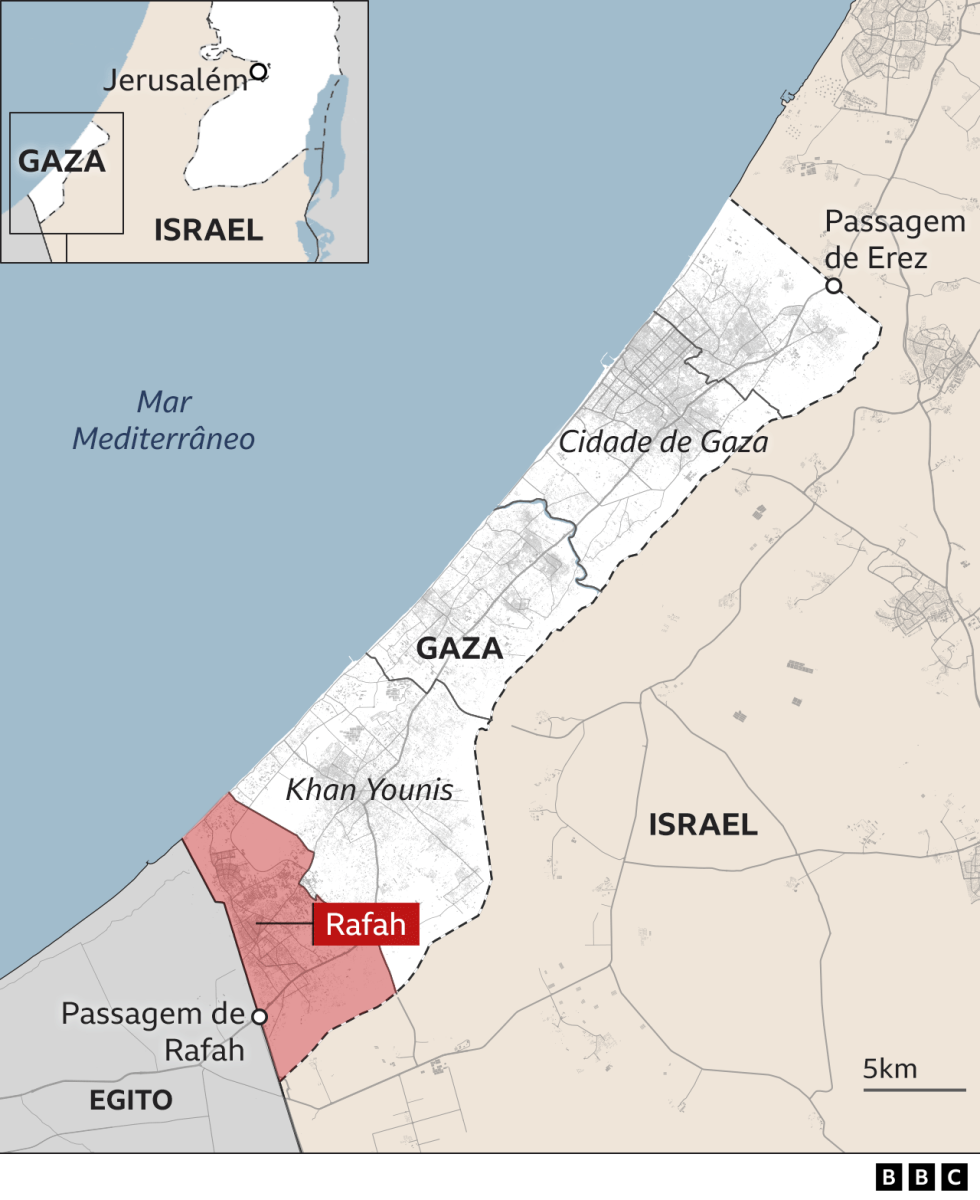 Como é Rafah, a cidade que abriga o maior número de refugiados de Gaza e é último alvo de ofensiva de Israel