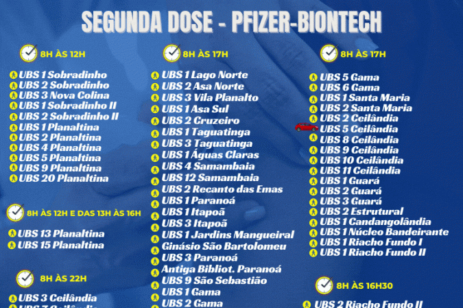Confira onde se vacinar nesta quarta-feira (24/11)