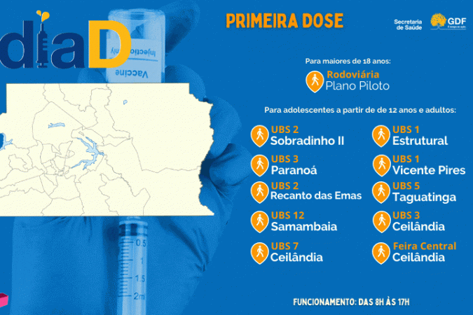 Dia D: confira onde se vacinar nesta sábado