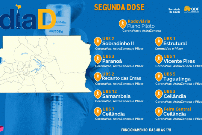 Dia D: confira onde se vacinar nesta sábado