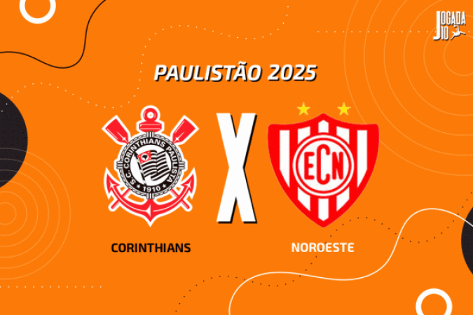 Corinthians e Noroeste se enfrentam neste sábado pelo Paulistão - (crédito: Foto: Arte Jogada10) Corinthians e Noroeste se enfrentam neste sábado pelo Paulistão - (crédito: Foto: Arte Jogada10)