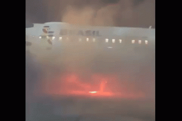 fogo avião -  (crédito: reprodução)