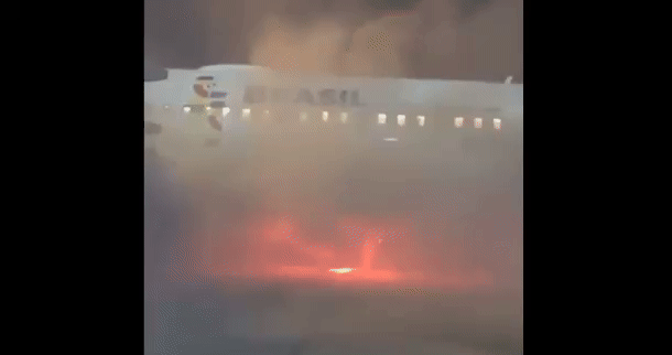 fogo avião -  (crédito: reprodução)