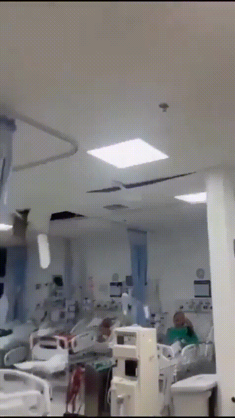 Paciente sobe em teto de hospital e cai ao tentar fugir -  (crédito: Reprodução)