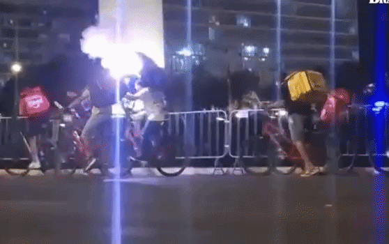 fogos na esplanada -  (crédito: reprodução)