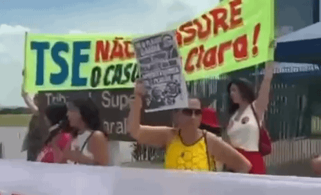 protesto ana clara tse - (crédito: Luíza Altoé/CB) protesto ana clara tse - (crédito: Luíza Altoé/CB)