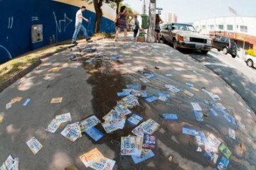 Entre as apreensões, a maior parte está ligada à propaganda irregular e corrupção eleitoral (compra de votos) -  (crédito: PaulaLyn Carvalho/D.A Press)