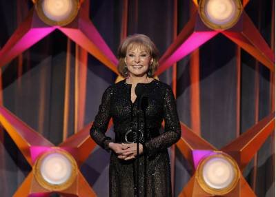 Barbara Walters speaks on stage at the 39th Daytime Emmy Awards in Beverly Hills, California in this June 23, 2012, file photo.  REUTERS/Mario Anzuoni/Files (UNITED STATES - Tags: ENTERTAINMENT)