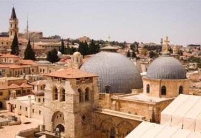 Israel proibiu a celebração da missa de Domingo de Ramos na igreja do Santo Sepulcro, em Jerusalém, e recuou após pressão internacional  -  (crédito: Go Israel/EM/Divulga??o/D.A Press)