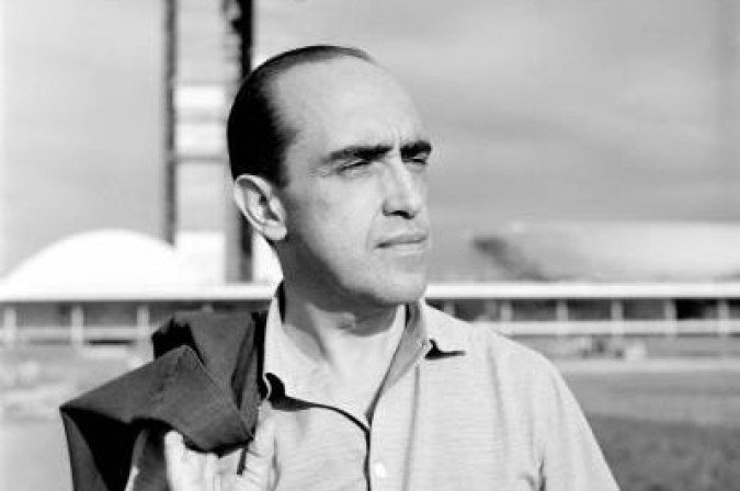 Crédito: Jesco Puttkamer/Divulgação. Arquiteto Oscar Niemeyer na construção de Brasília.