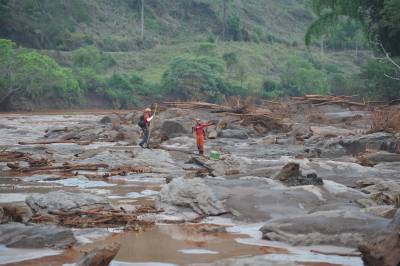 O rompimento das barragens de Fundão e Santarém, da Mineradora Samarco, destruiu, em 2015, o distrito de Mariana -  (crédito: Alexandre Guzanshe/CB/D.A Press)