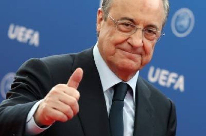 Durante pronunciamento, na assembleia geral do clube, o presidente Florentino Pérez afirmou que vai projetar uma reforma estatutária para permitir a possibilidade de investidores externos adquirirem uma participação minoritária no clube -  (crédito: VALERY HACHE)