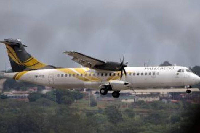 O voo 2283, operado por um ATR 72 da Voepass, decolou às 11h50 de Cascavel (PR) e pousaria às 13h45. -  (crédito: Ed Alves/CB/D.A Press)