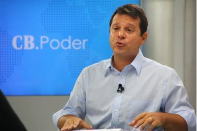 30/01/2019. Credito: Barbara Cabral/Esp.CB/DA.Press. Brasil. Brasilia. TV Brasilia, Senador Jose Reguffe é entrevistado no CB Poder.