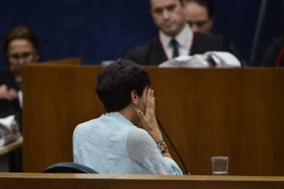 01/10/2019. Crédito: Marcelo Ferreira/CB/D.A Press. Brasil. Brasília - DF. Cidades. Crime da 113 Sul: julgamento de Adriana Villela. Adriana é acusada de participação no assassinato dos próprios pais, José Guilherme Villela, 73 anos, ministro aposentado do Tribunal Superior Eleitoral (TSE), e a advogada Maria Villela, 69, além da empregada da família, Francisca Nascimento Silva, 58.