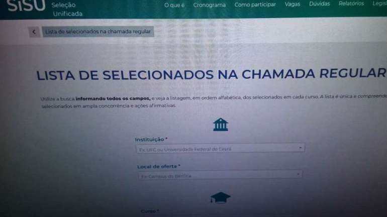 resultado do Sisu, educação. MEC