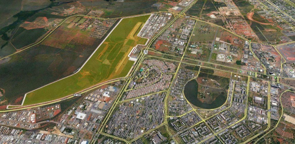 Limites do novo bairro do Plano Piloto.