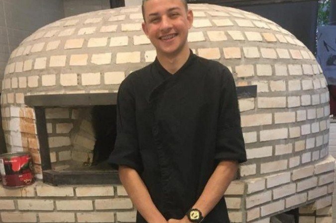 Andrei Prates decidiu homenagear o jovem e criou uma pizza com os ingredientes que ele mais gostava -  (crédito: Arquivo Pessoal)