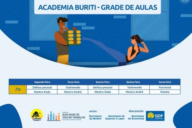 Academia Buriti oferece atividades físicas on-line - (foto: divulgação ) Academia Buriti oferece atividades físicas on-line - (foto: divulgação )