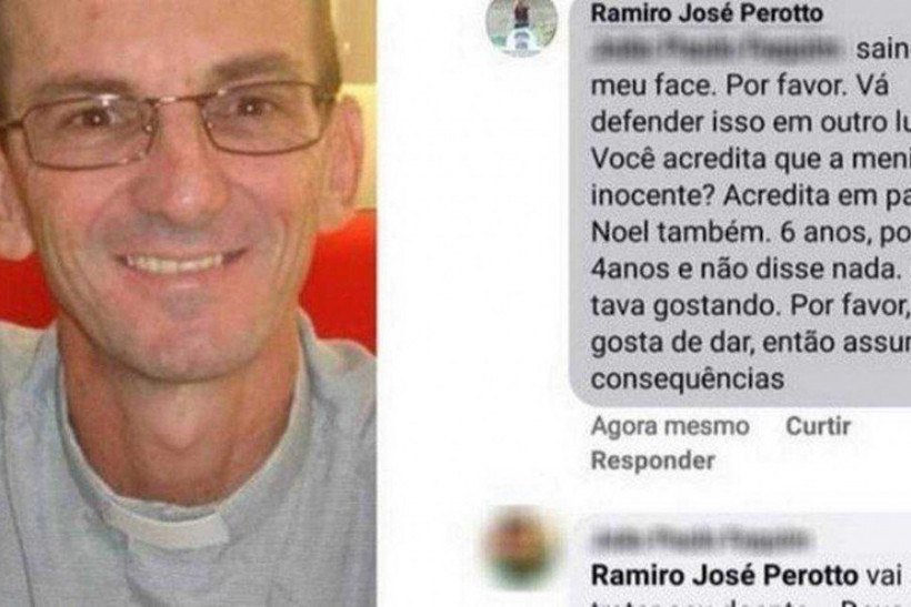 Após publicar insultos a menina vítima de estupro e gerar revolta nas redes sociais, padre do MT pediu desculpas