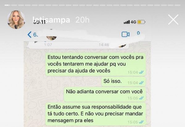 Print das conversas com o Nego Rainner