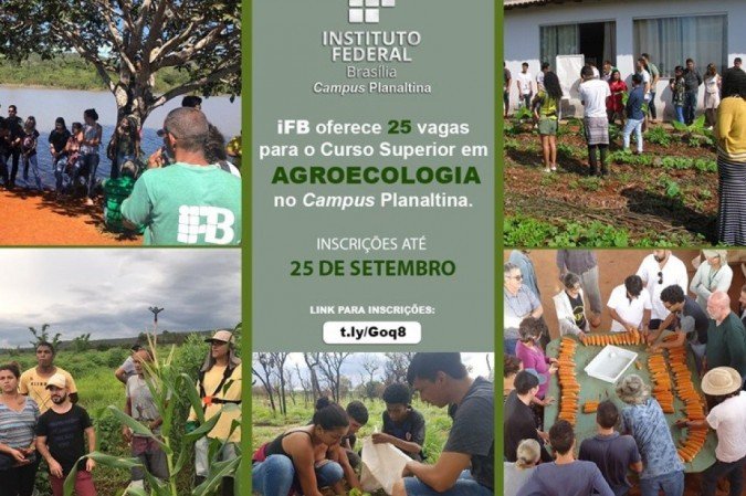 Inscrições para vagas no curso de tecnologia em agroecologia poderão ser feitas até 25 de setembro - (foto: Nilton Cometti/IFB) Inscrições para vagas no curso de tecnologia em agroecologia poderão ser feitas até 25 de setembro - (foto: Nilton Cometti/IFB)
