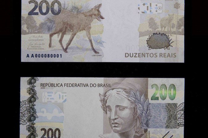 Brasília, 02/09/2020. O Banco Central (BC) lançou nesta quarta-feira (02/09) a nova nota de R$ 200,00 com a imagem do lobo-guará. Foto: Raphael Ribeiro/BCB - (foto: Raphael Ribeiro/BCB) Brasília, 02/09/2020. O Banco Central (BC) lançou nesta quarta-feira (02/09) a nova nota de R$ 200,00 com a imagem do lobo-guará. Foto: Raphael Ribeiro/BCB - (foto: Raphael Ribeiro/BCB)