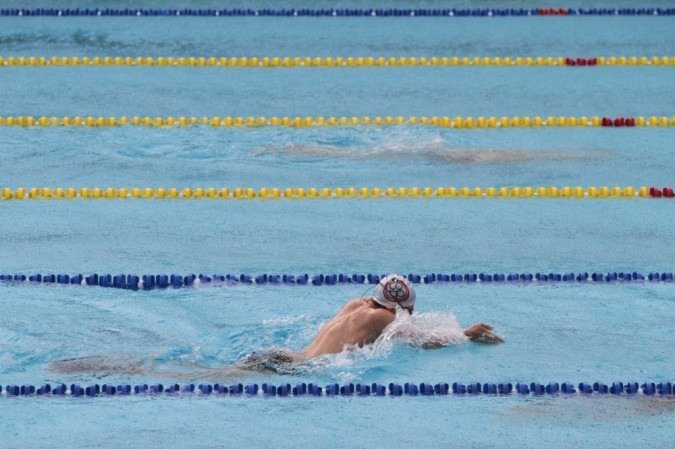 Piscinas desportivas podem ser reabertas, mas é preciso obedecer regras de contenção do coronavírus - (crédito: Ana Rayssa/Esp. CB/D.A Press) Piscinas desportivas podem ser reabertas, mas é preciso obedecer regras de contenção do coronavírus - (crédito: Ana Rayssa/Esp. CB/D.A Press)