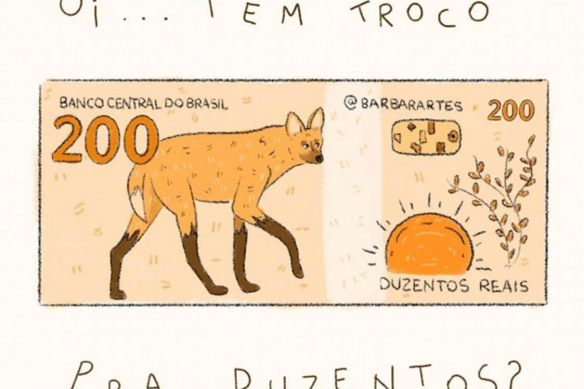 Imagem da cédula de R$ 200, com lobo-guará, é divulgada pelo Banco Central