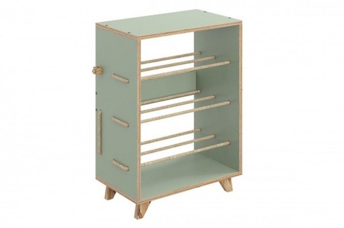 Sapateira com tr&ecirc;s n&iacute;veis Cordel Verde Bellagio, &agrave; venda na Westwing (R$ 177,90)