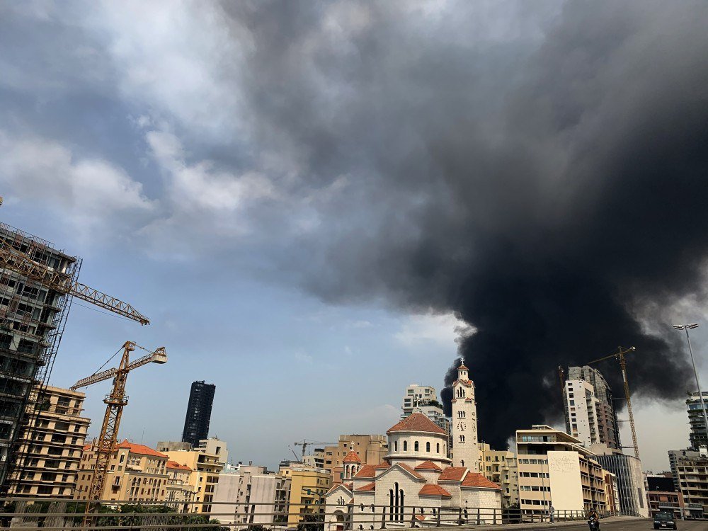 Incêndio em Beirute, no Líbano