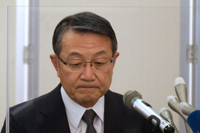 O presidente e CEO da Mitsui OSK Lines, Junichiro Ikeda, participa de uma coletiva de imprensa na sede da empresa em Tóquio. - (foto: Kazuhiro NOGI / AFP) O presidente e CEO da Mitsui OSK Lines, Junichiro Ikeda, participa de uma coletiva de imprensa na sede da empresa em Tóquio. - (foto: Kazuhiro NOGI / AFP)