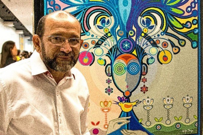 Ralfe Braga, artista plástico, tem exposição de quadros no Lago Oeste
