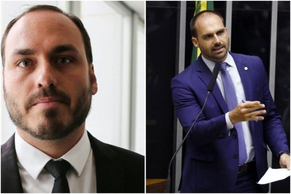 Carlos e Eduardo Bolsonaro são intimados a depor sobre atos antidemocráticos