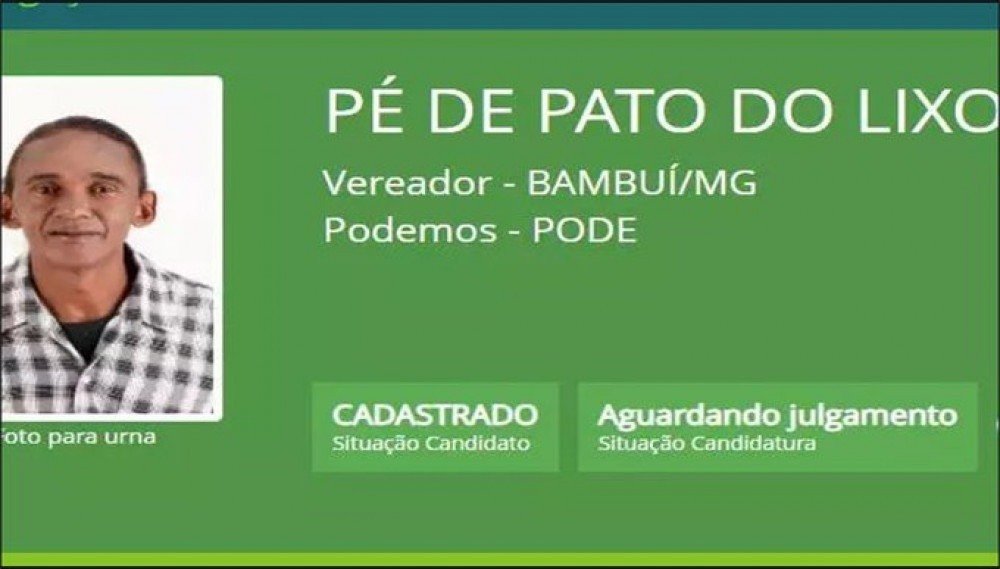 Nomes curiosos das eleições municipais 