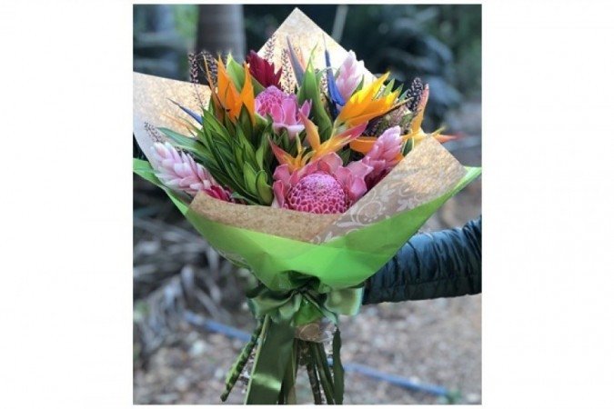 Buquê tropical M, do Ateliê Florescer (R$ 90)