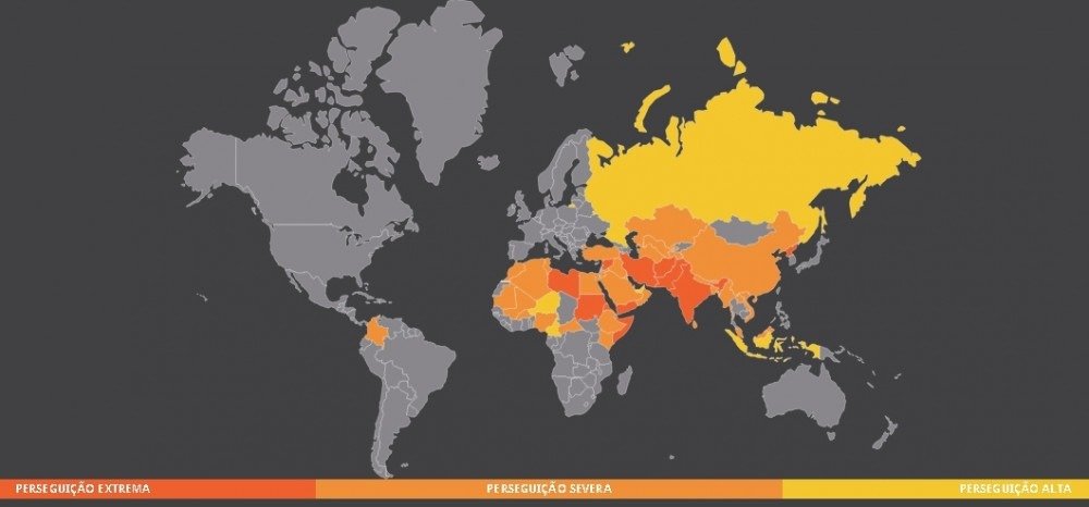 Ranking dos 50 países onde os cristãos são mais perseguidos por causa da fé em Jesus em 2020 