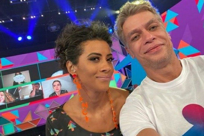 Fábio Assunção esteve na atração ao lado da jornalista Aline Midlej -  (crédito: Instagram/Reprodução)