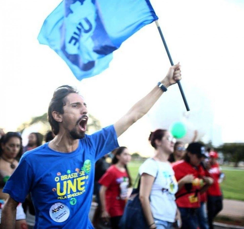 O presidente da UNE, Iago Montalvão