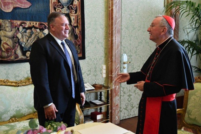 Pompeo não se encontrou com o Papa Francisco porque o pontífice evita esse tipo de audiência em períodos de campanha política, disse uma fonte do Vaticano. - (crédito: Handout / VATICAN MEDIA / AFP) Pompeo não se encontrou com o Papa Francisco porque o pontífice evita esse tipo de audiência em períodos de campanha política, disse uma fonte do Vaticano. - (crédito: Handout / VATICAN MEDIA / AFP)
